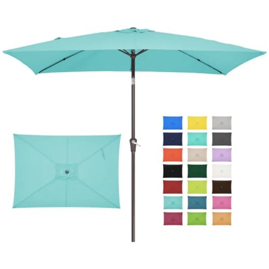6.5x10 ft Rectangular Patio Umbrellas Outdoor Market Umbrella with Push Button Tilt and Crank Rectangle Table Umbrella 6 Sturdy
6.5x10 ft Rectangular Patio Umbrellas Outdoor Market Umbrella with Push Button Tilt and Crank Rectangle Table Umbrella 6 Sturdy