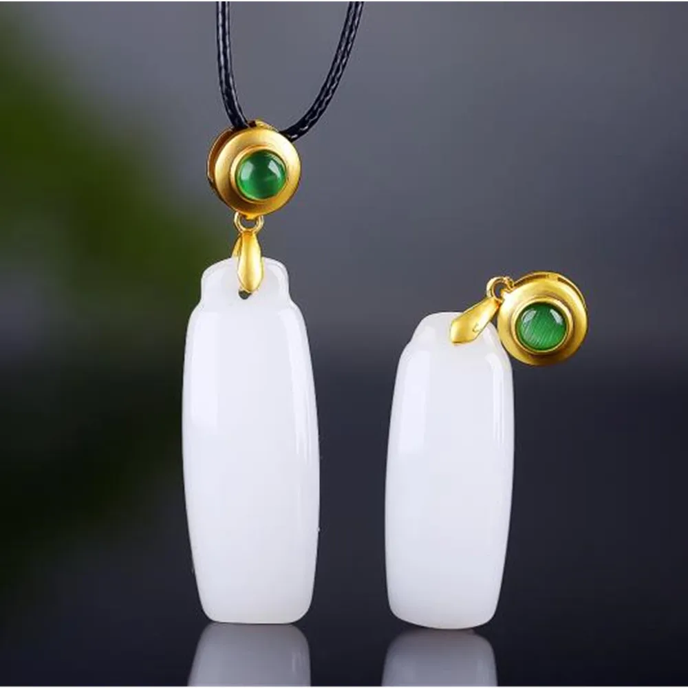 Hand Polished Carved Pendant Perfect White Chain Natural Golden Silk Jade Necklace Exquisite Jewelry Accessory Festival Gift
Hand Polished Carved Pendant Perfect White Chain Natural Golden Silk Jade Necklace Exquisite Jewelry Accessory Festival Gift