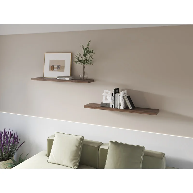 Greer Floating Shelf Pair in Dark Brown Melamine
Greer Floating Shelf Pair in Dark Brown Melamine