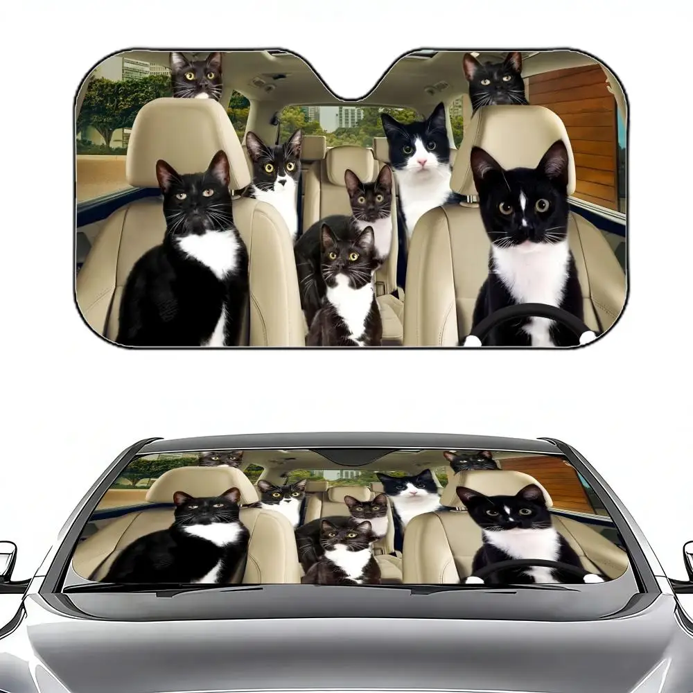 Funny Black Cat Sun Visor Retractable Car Sun Visor Car Windshield Sun Shade UV Protector Window Cover
Funny Black Cat Sun Visor Retractable Car Sun Visor Car Windshield Sun Shade UV Protector Window Cover