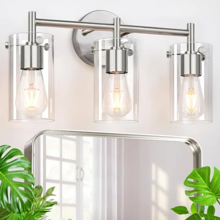 Bathroom Vanity Light Fixtures Clear Glass Shade Wall Sconces for Mirror Bedroom Living Room Hallway
Bathroom Vanity Light Fixtures Clear Glass Shade Wall Sconces for Mirror Bedroom Living Room Hallway