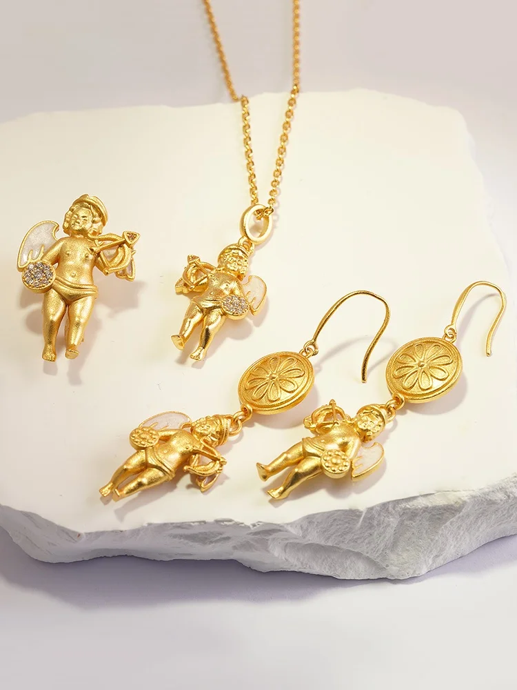 Creative Museum Exhibition Jewelry Gift for Girls Birthday Vintage Style Small Cupid Image Series Fine Quality Gold Color
Creative Museum Exhibition Jewelry Gift for Girls Birthday Vintage Style Small Cupid Image Series Fine Quality Gold Color