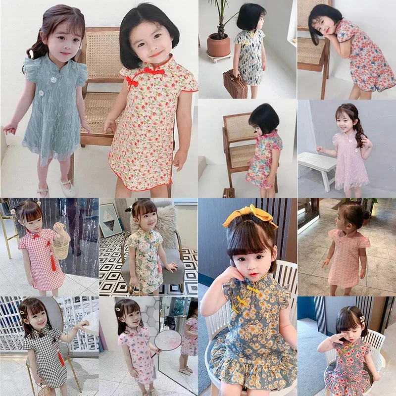 Little Girls Chinese Style Cheongsam Skirts Retro Hanfu Summer Children Cheongsam Dress Baby Fancy Qipao Princess Dresses
Little Girls Chinese Style Cheongsam Skirts Retro Hanfu Summer Children Cheongsam Dress Baby Fancy Qipao Princess Dresses