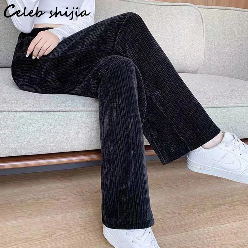 Black Pants Women Autumn Winter High Waisted Pocket Chenille Harajuku Style Straight Leg Pants Female Bottoms Elegant Pantalon
Black Pants Women Autumn Winter High Waisted Pocket Chenille Harajuku Style Straight Leg Pants Female Bottoms Elegant Pantalon