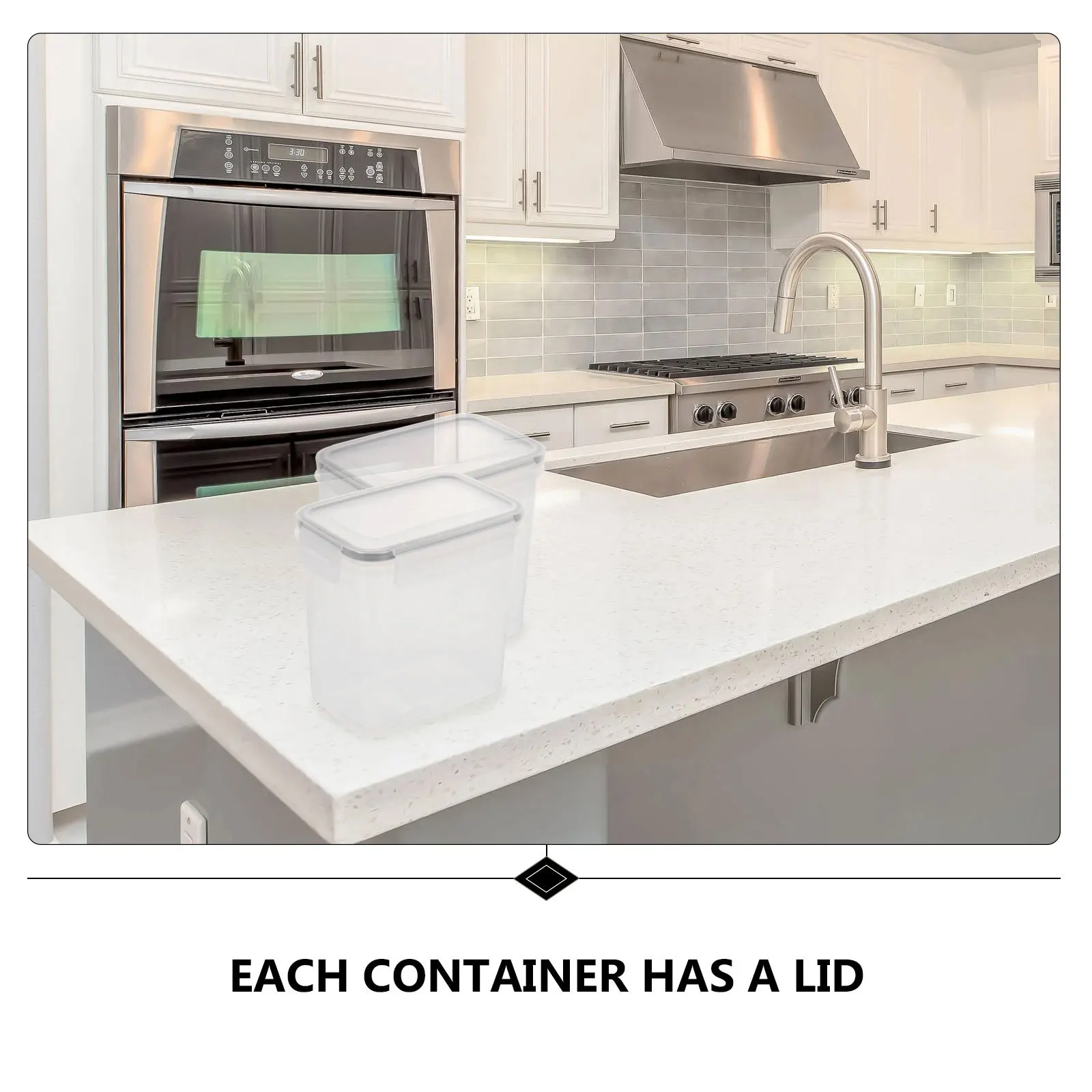 5pcs Airtight Storage Containers Plastic Jars Kitchen Grain Canisters Food Storage Compact Size Dust Proof Moisture Proof
5pcs Airtight Storage Containers Plastic Jars Kitchen Grain Canisters Food Storage Compact Size Dust Proof Moisture Proof