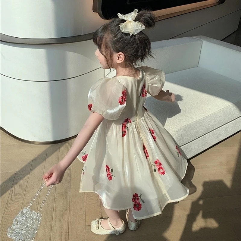 Child Girls Casual Dresses Round Neck Flowers Embroidery Dress Short Sleeve Kids Clothes Girls for 1 To 8 Years Princess Dress
Child Girls Casual Dresses Round Neck Flowers Embroidery Dress Short Sleeve Kids Clothes Girls for 1 To 8 Years Princess Dress