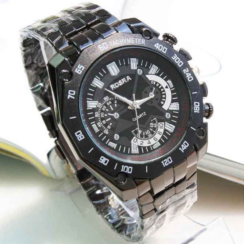 Hot Sale Rosra Watches Men Black Sports Watches Stainless Steel Band Quartz Wristwatches Men relogio masculino reloj hombre
Hot Sale Rosra Watches Men Black Sports Watches Stainless Steel Band Quartz Wristwatches Men relogio masculino reloj hombre