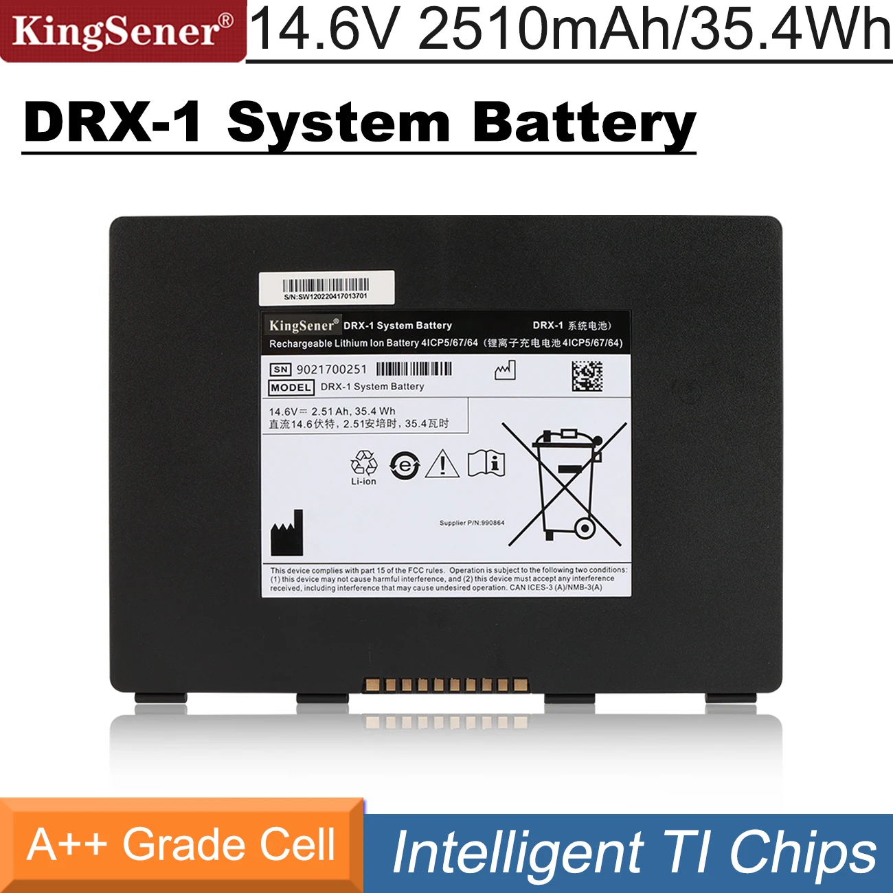 KingSener Smart li-Ion Battery For HPX-DR3543 Detector For Carestream DRX-1 System For Flat Panel Digital Imager 450 465
KingSener Smart li-Ion Battery For HPX-DR3543 Detector For Carestream DRX-1 System For Flat Panel Digital Imager 450 465