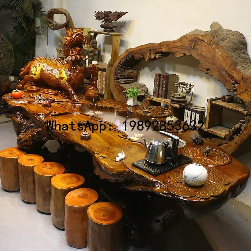 XL New Chinese Style Home Solid Wood Tea Table Tree Root Carving Tea Table Tea Desk Natural Wood Living Room Balcony
XL New Chinese Style Home Solid Wood Tea Table Tree Root Carving Tea Table Tea Desk Natural Wood Living Room Balcony