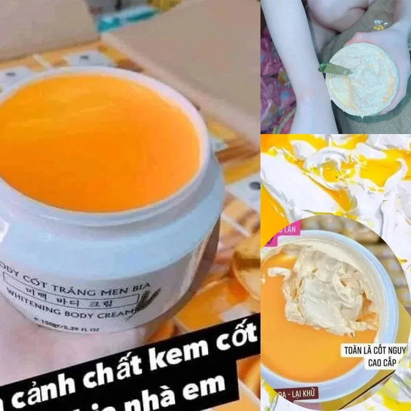 Kem Dưỡng Trắng Body Cốt Trắng Men Bia Nicos 150g trắng sáng chuyên sâu, dưỡng ẩm mềm, mịn, body whitening moisturizing smooth
Kem Dưỡng Trắng Body Cốt Trắng Men Bia Nicos 150g trắng sáng chuyên sâu, dưỡng ẩm mềm, mịn, body whitening moisturizing smooth