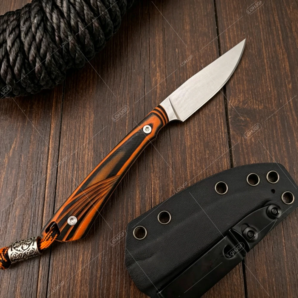 Portable Outdoor Activity Essential Straight Knife with K Sheath Non-slip & G10 Handle Handmade Camping Cooking Cutting Knives
Portable Outdoor Activity Essential Straight Knife with K Sheath Non-slip & G10 Handle Handmade Camping Cooking Cutting Knives