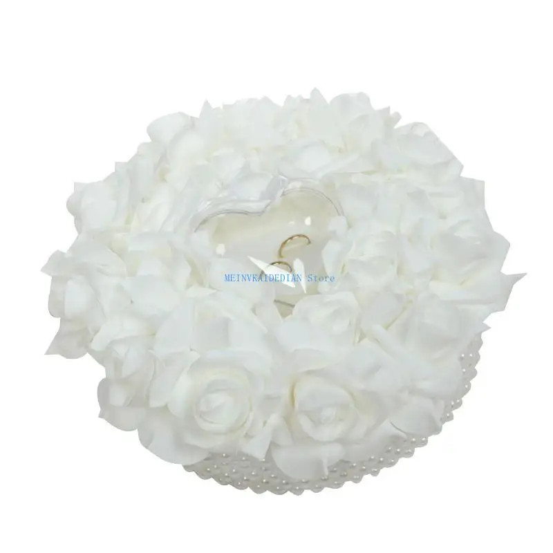 C1FE Ring Bearer Pillow Bride Ring Cushion Wedding Ring Box Engagement Ring Holder
C1FE Ring Bearer Pillow Bride Ring Cushion Wedding Ring Box Engagement Ring Holder