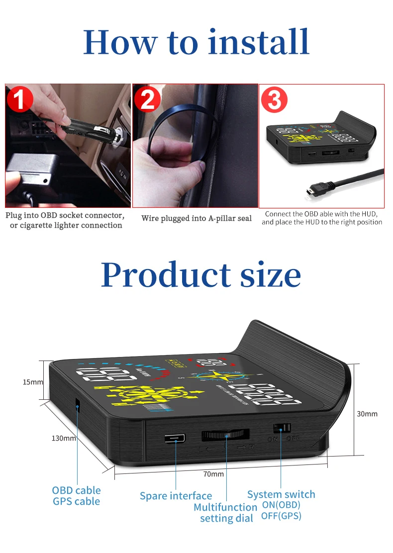 Navigation Speedometer Auto Scanner Hud hot Car Overspeed Alarm Hud OBD2 +GPS dual Mode Q10 Car Speed Projector Heads up Display
Navigation Speedometer Auto Scanner Hud hot Car Overspeed Alarm Hud OBD2 +GPS dual Mode Q10 Car Speed Projector Heads up Display
