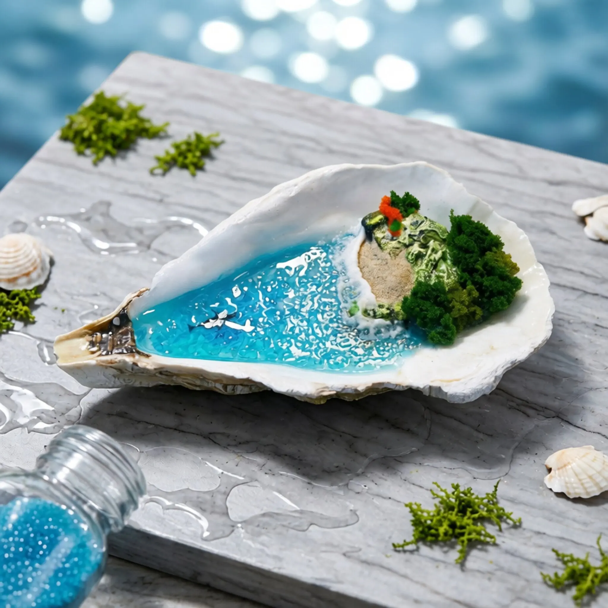 Incomplete Oyster Micro Landscape Creative Gift Handmade Island Ocean Sculpture Home Decoration Pendant
Incomplete Oyster Micro Landscape Creative Gift Handmade Island Ocean Sculpture Home Decoration Pendant