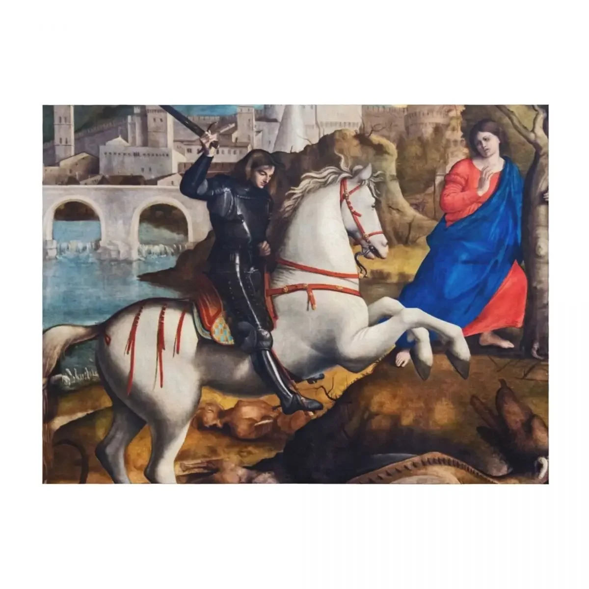 Saint George and the Dragon Horse Mounted Knight Original Medieval Painting Marco Basaiti Throw Blanket for babies Blankets
Saint George and the Dragon Horse Mounted Knight Original Medieval Painting Marco Basaiti Throw Blanket for babies Blankets