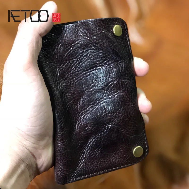 AETOO Textured hand-scratched ruffled wallet, vintage head-layer cowleather men's purse, casual denim trend men's purse
AETOO Textured hand-scratched ruffled wallet, vintage head-layer cowleather men's purse, casual denim trend men's purse