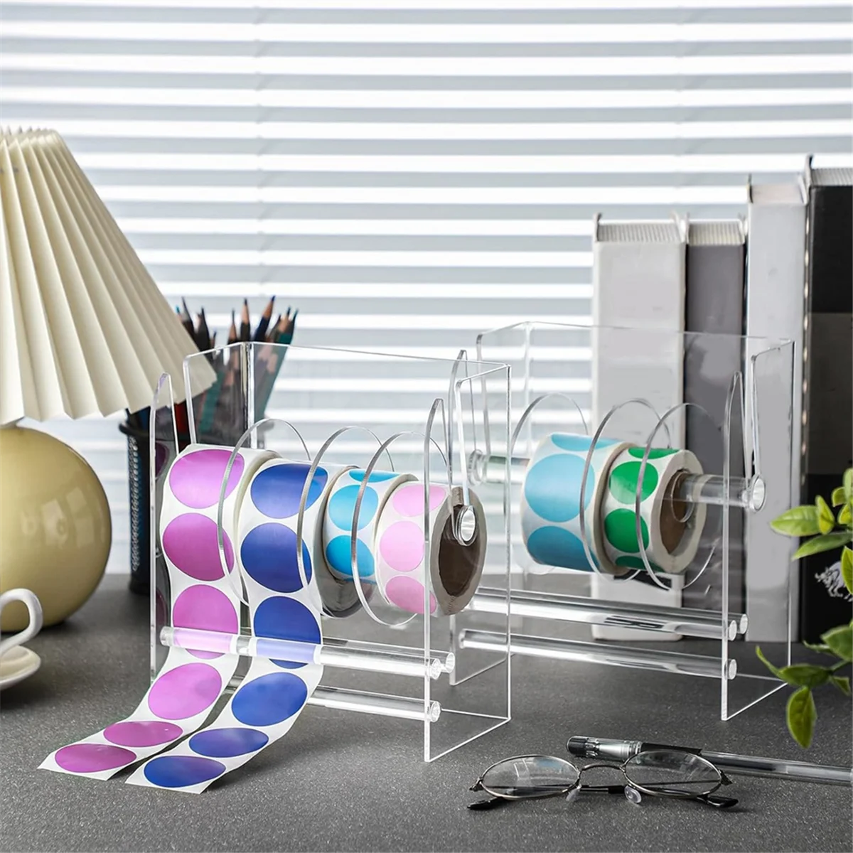 A56XQ Adjustable Label Dispenser Acrylic Sticker Roll Dispenser Sticker Roll Holder Clear Label Holders Sticker Holder 4 Disks
A56XQ Adjustable Label Dispenser Acrylic Sticker Roll Dispenser Sticker Roll Holder Clear Label Holders Sticker Holder 4 Disks