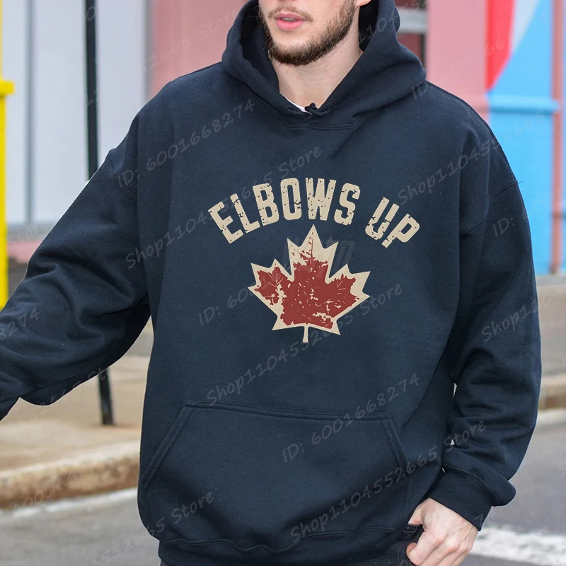 Elbows Up Canada Style Long Sleeve Hoodie Casual Loose Pocket Pullover Autumn Winter Sweatshirts Cool Men Pullover Tops
Elbows Up Canada Style Long Sleeve Hoodie Casual Loose Pocket Pullover Autumn Winter Sweatshirts Cool Men Pullover Tops
