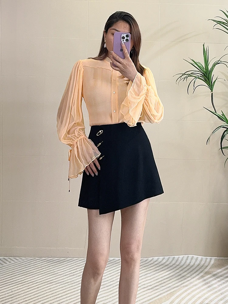 Женская модная винтажная рубашка Frou Frou Drunken Jade с длинным рукавом, 100% шелк, прямой крой, на пуговицах, с защитой от УФ-излучения, летняя новинка
Женская модная винтажная рубашка Frou Frou Drunken Jade с длинным рукавом, 100% шелк, прямой крой, на пуговицах, с защитой от УФ-излучения, летняя новинка