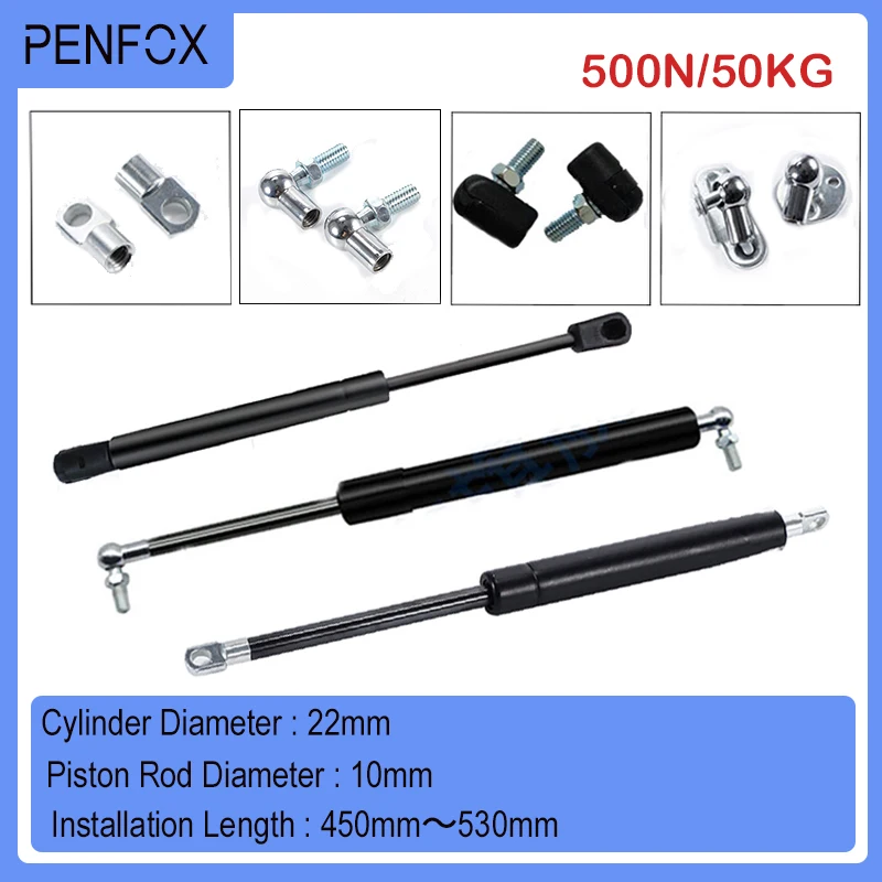 1 PC 450mm-530mm 50kgs/500N Universal Strut Bars Gas Spring Shock Absorber Hydraulic Lift Support Strut Bar RV Bed Car Machine
1 PC 450mm-530mm 50kgs/500N Universal Strut Bars Gas Spring Shock Absorber Hydraulic Lift Support Strut Bar RV Bed Car Machine