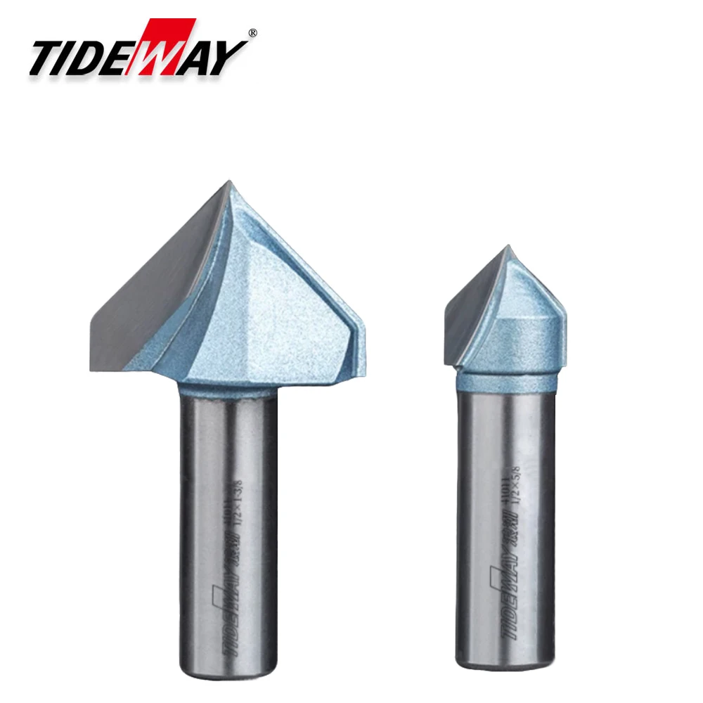 Tideway 90° V Groove Router Bit Industrial Grade V Type Slotting Cutter CNC Woodworking Tool for Plywood MDF
Tideway 90° V Groove Router Bit Industrial Grade V Type Slotting Cutter CNC Woodworking Tool for Plywood MDF