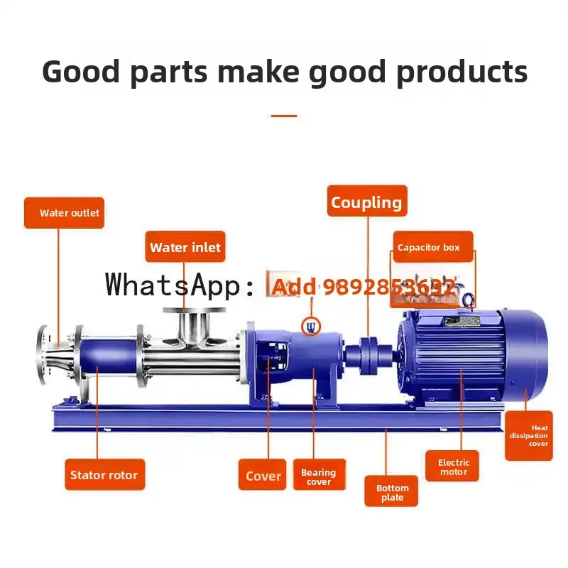 G-type Screw Pump Cast Iron Screw Pump Thick Slurry Cast Iron Pressure Machine Special Sanitary Screw Pump
G-type Screw Pump Cast Iron Screw Pump Thick Slurry Cast Iron Pressure Machine Special Sanitary Screw Pump