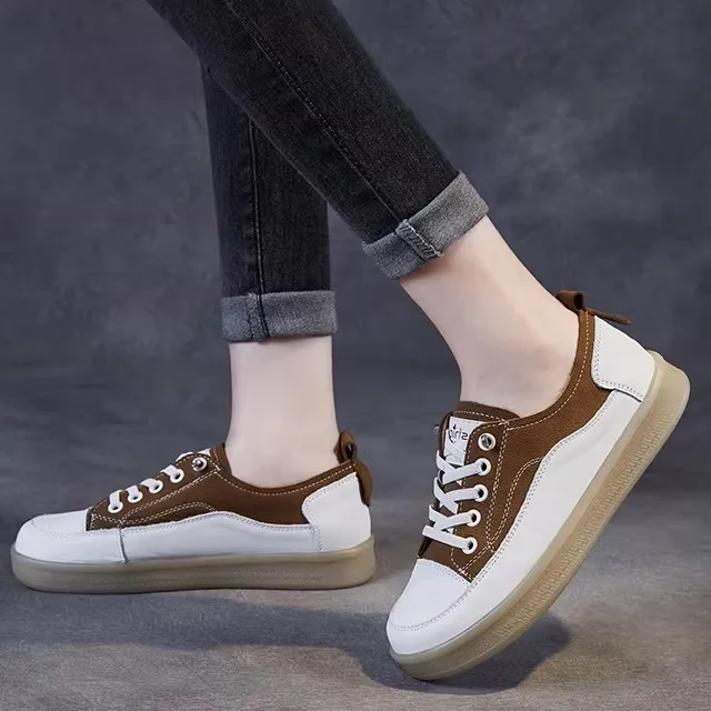 Women's Slip-On Soft Bottom Leather Sneakers Spring New Style Versatile Comfortable Casual Shoes round Toe Flat Heel
Women's Slip-On Soft Bottom Leather Sneakers Spring New Style Versatile Comfortable Casual Shoes round Toe Flat Heel