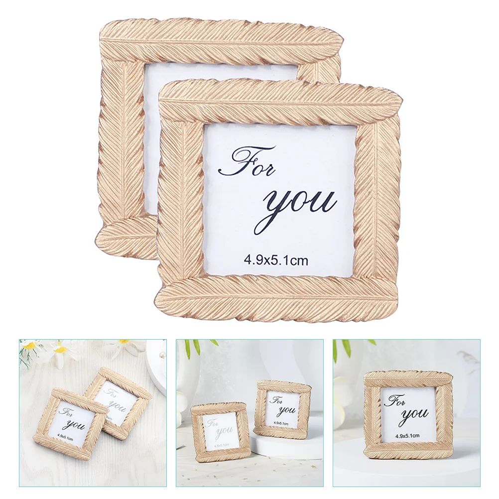 2 Pcs Photo Folder Small Frame Tiny Picture Table Decor Mini Frames Bulk Wedding Gold Square Vintage 3x3
2 Pcs Photo Folder Small Frame Tiny Picture Table Decor Mini Frames Bulk Wedding Gold Square Vintage 3x3