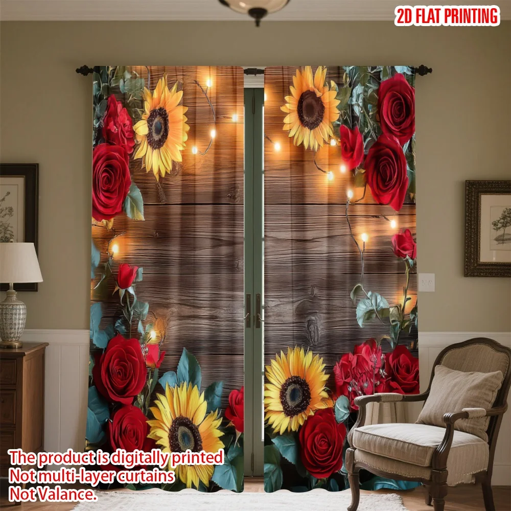 2D flat printing 2pcs Window Curtains Festive Floral Display Digital Printed Polyester Drapes Birthday Party Perfect for All
2D flat printing 2pcs Window Curtains Festive Floral Display Digital Printed Polyester Drapes Birthday Party Perfect for All