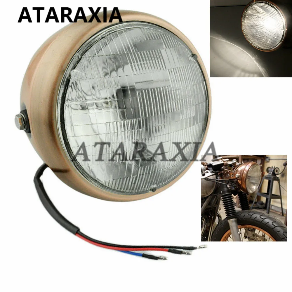 Universal Round Head Light for Cafe Racer Bobber 7inch H4 Motorcycle Headlight Retro Headlamp for Harley Springer Chopper
Universal Round Head Light for Cafe Racer Bobber 7inch H4 Motorcycle Headlight Retro Headlamp for Harley Springer Chopper
