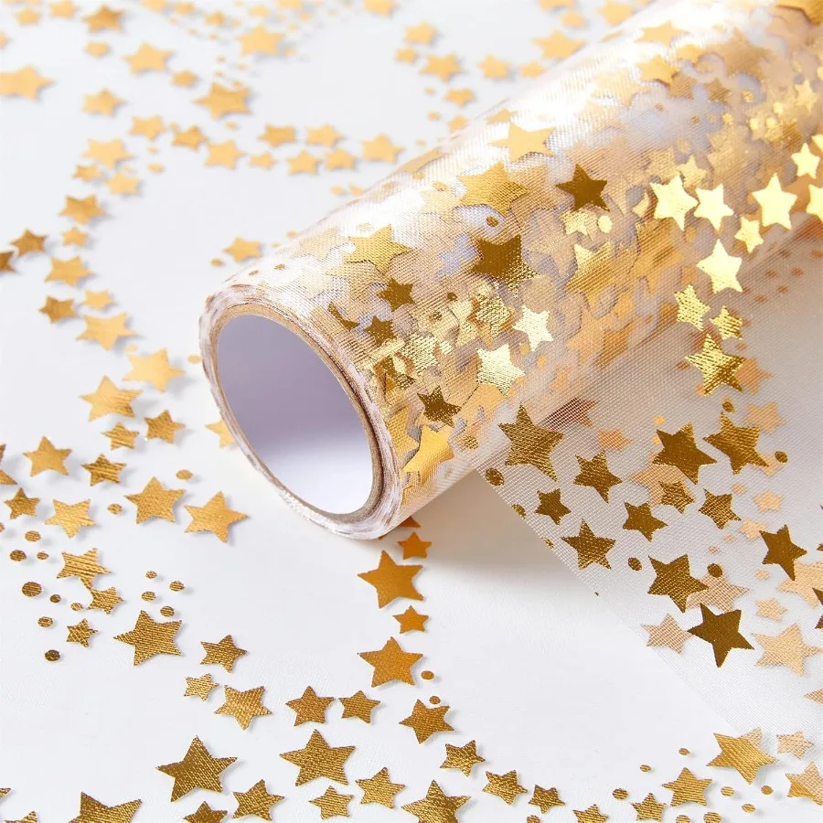Elegant 16 Ft Gold Star Sheer Chiffon Tulle Table Runner with Sequin Glitter Metallic Foil for Wedding Birthday Christmas Party
Elegant 16 Ft Gold Star Sheer Chiffon Tulle Table Runner with Sequin Glitter Metallic Foil for Wedding Birthday Christmas Party