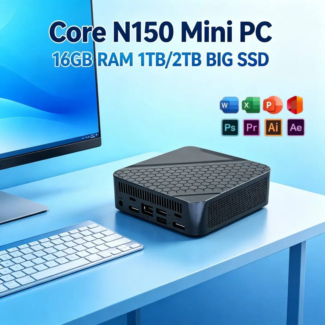 Core N150 Daily Business Essential 2026 Mini Desktop 16GB RAM 1TB/2TB SSD Portable Gaming Mini PC
Core N150 Daily Business Essential 2026 Mini Desktop 16GB RAM 1TB/2TB SSD Portable Gaming Mini PC