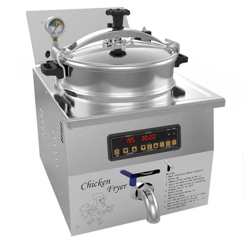 MDXZ-16B Pressure Fryer Table-top Fryer Electric Computer Panel Chicken Fryer Fast Food
MDXZ-16B Pressure Fryer Table-top Fryer Electric Computer Panel Chicken Fryer Fast Food