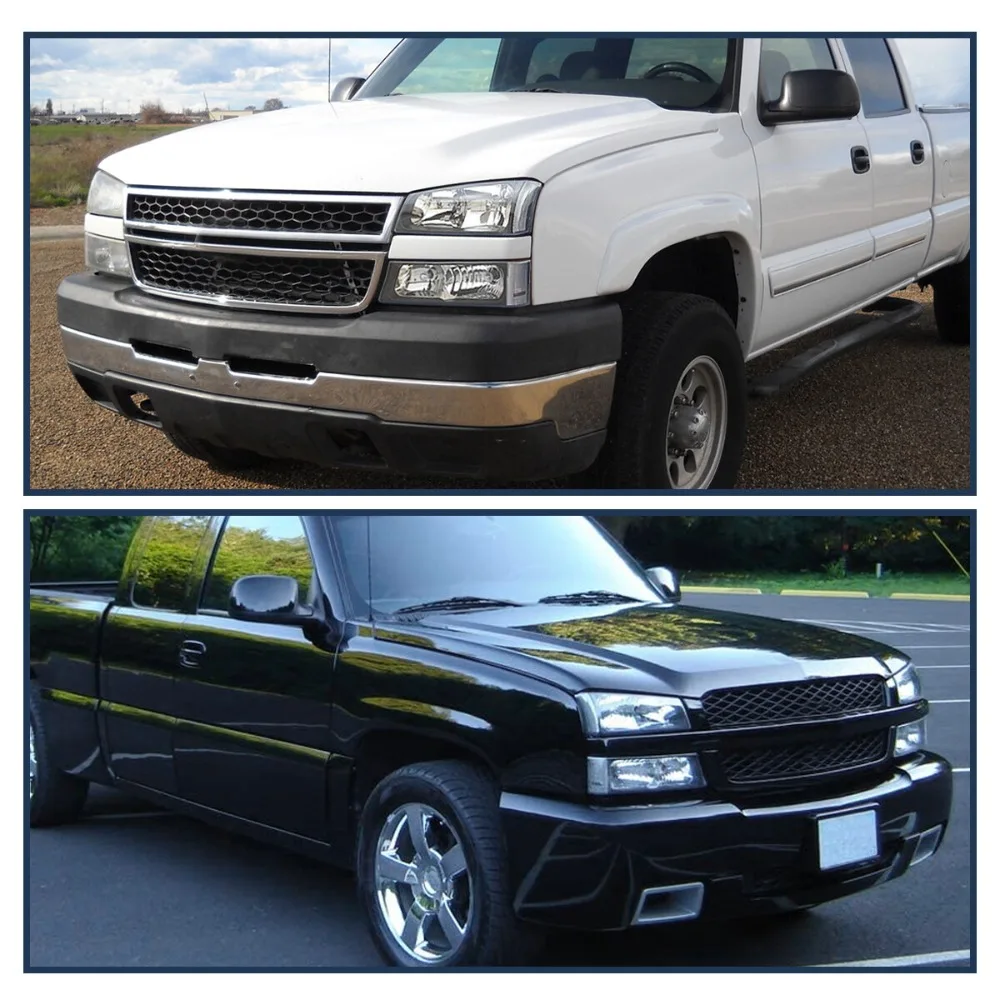 For 03-06 Chevy Silverado Avalanche Black Clear Headlights + Bumper Signal Lamps
For 03-06 Chevy Silverado Avalanche Black Clear Headlights + Bumper Signal Lamps