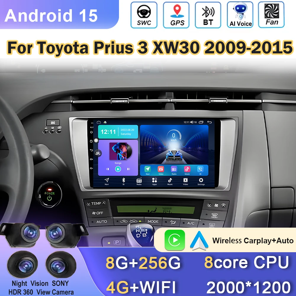 Android Carplay Car Radio Auto Multimedia Player For Toyota Prius XW30 2009 - 2015 Auto Radio GPS Stereo No 2din DVD Head Unit
Android Carplay Car Radio Auto Multimedia Player For Toyota Prius XW30 2009 - 2015 Auto Radio GPS Stereo No 2din DVD Head Unit
