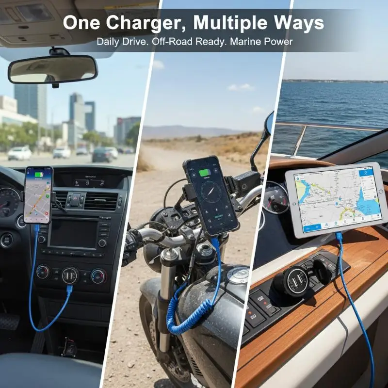 Car Charger Socket Dual USB 12V 24V Outlet 5V 2.1A 1A Portable Power Adapter for Truck Marine RV
Car Charger Socket Dual USB 12V 24V Outlet 5V 2.1A 1A Portable Power Adapter for Truck Marine RV