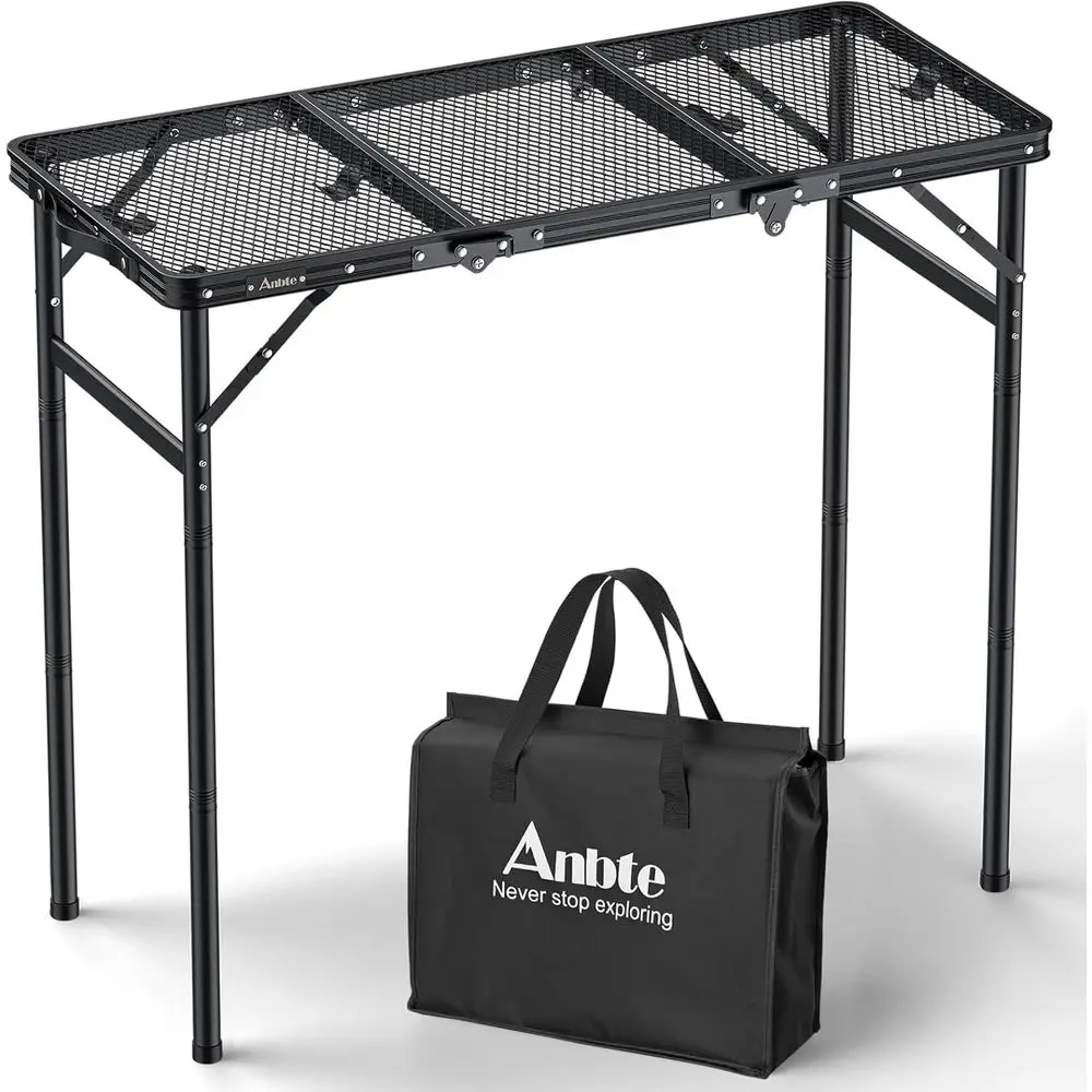 Portable Metal BBQ Grill Table with Adjustable Heights, Heat-Resistant Top, Storage Bag, 35 x 16, Black
Portable Metal BBQ Grill Table with Adjustable Heights, Heat-Resistant Top, Storage Bag, 35 x 16, Black