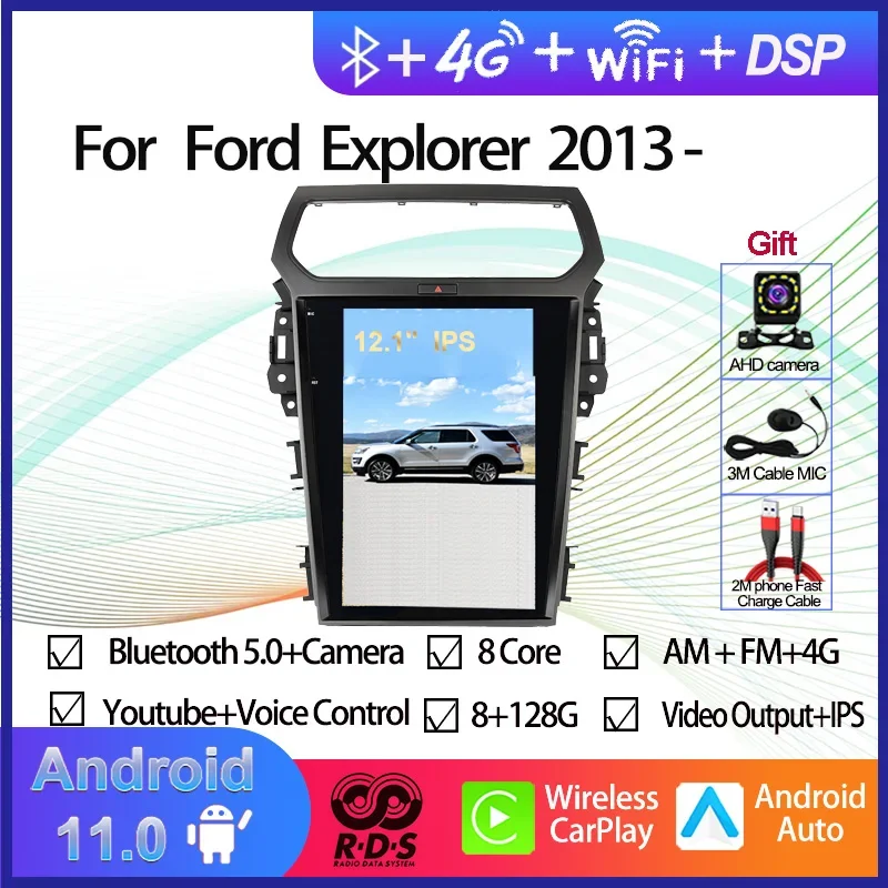 Вертикальный экран Tesla Android 11, 8 + 128G PX6, автомобильный мультимедийный плеер, GPS для Ford Explorer, автомобильный GPS-навигатор, стерео, авторадио, DSP
Вертикальный экран Tesla Android 11, 8 + 128G PX6, автомобильный мультимедийный плеер, GPS для Ford Explorer, автомобильный GPS-навигатор, стерео, авторадио, DSP