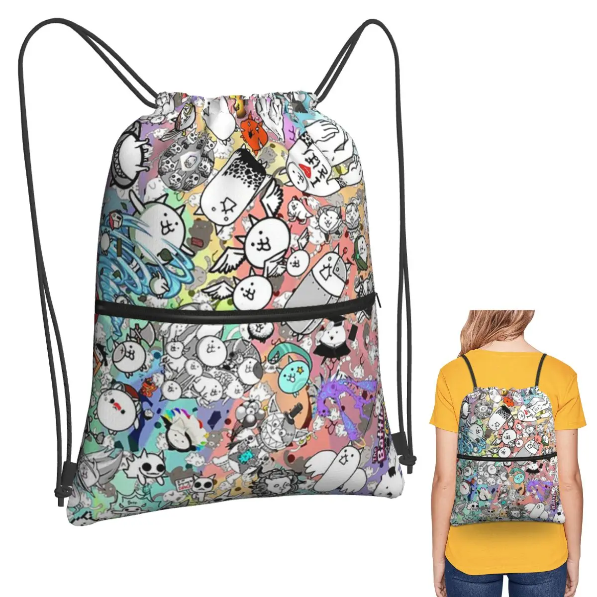 Рюкзаки Battle Cats, многофункциональные портативные сумки на шнурке, спортивная сумка, сумки для книг для мужчин, женщин, студентов
Рюкзаки Battle Cats, многофункциональные портативные сумки на шнурке, спортивная сумка, сумки для книг для мужчин, женщин, студентов