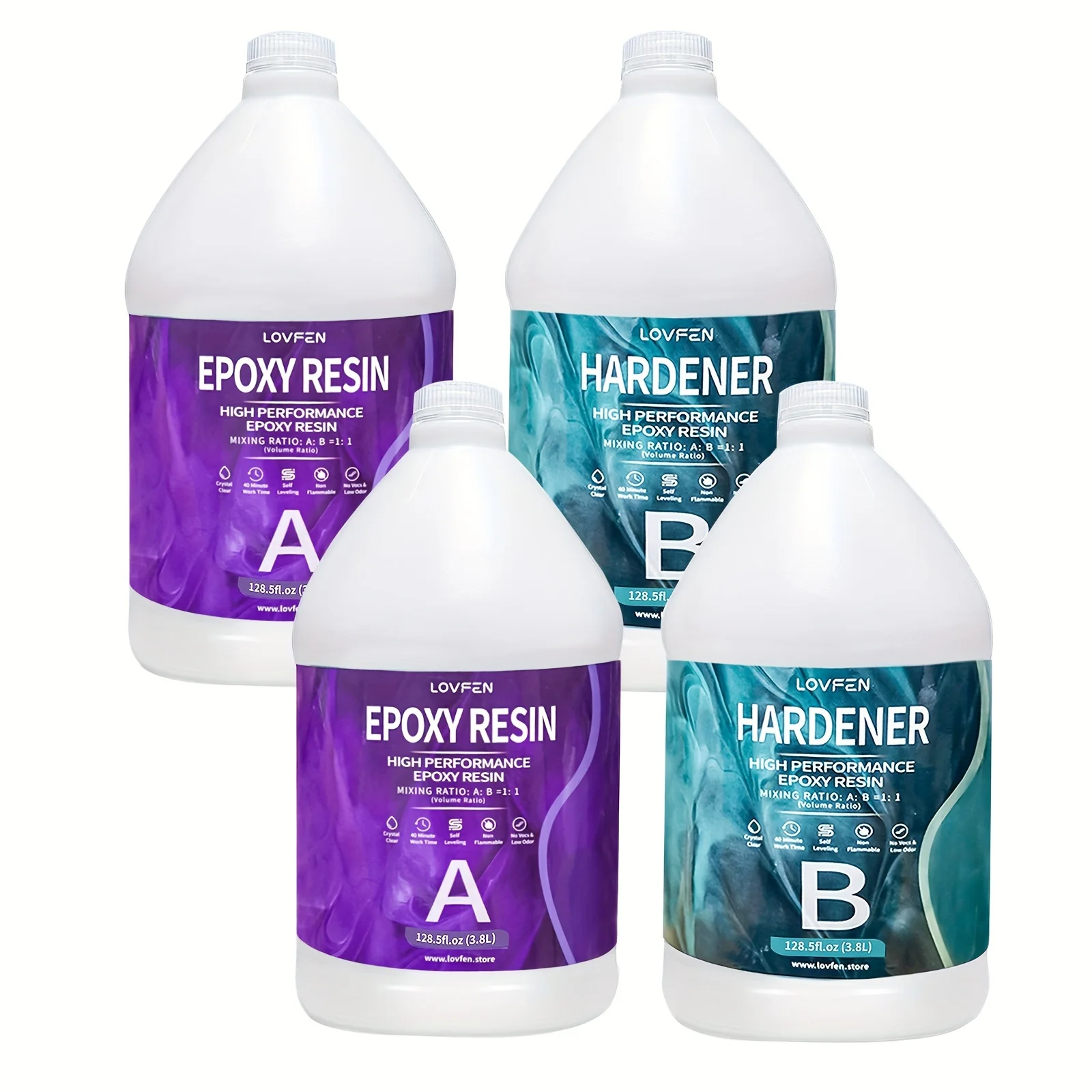 4 Gallon Super Clear Epoxy Resin Kit - High Gloss, No Bubble, Fast Cure, Art Resin for Jewelry Making, River Table Tops, Tumblers, Molds, Art Wood Painting - Easy to Use, Low Odor, High Durability, Crystal Clear End
4 Gallon Super Clear Epoxy Resin Kit - High Gloss, No Bubble, Fast Cure, Art Resin for Jewelry Making, River Table Tops, Tumblers, Molds, Art Wood Painting - Easy to Use, Low Odor, High Durability, Crystal Clear End
