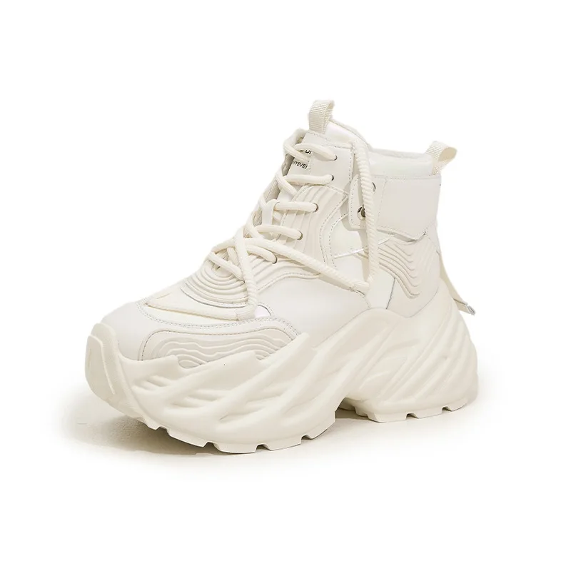 9CM Genuine Leather Women Chunky Sneakers New Winter High Top Warm Fur Snow Shoes Wedges Lace Up Vulcanize Sports Shoes Woman
9CM Genuine Leather Women Chunky Sneakers New Winter High Top Warm Fur Snow Shoes Wedges Lace Up Vulcanize Sports Shoes Woman