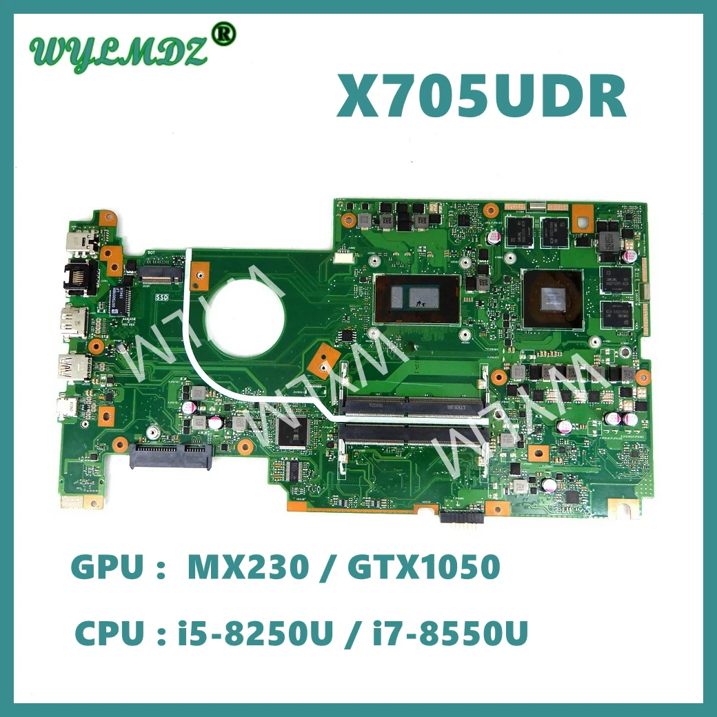 X705UDR Laptop Motherboard For Asus VivoBook X705U X705UD X705UV X705UDR X705UNR Mainboard With CPU i5/i7-8th GPU GTX1050/MX230
X705UDR Laptop Motherboard For Asus VivoBook X705U X705UD X705UV X705UDR X705UNR Mainboard With CPU i5/i7-8th GPU GTX1050/MX230