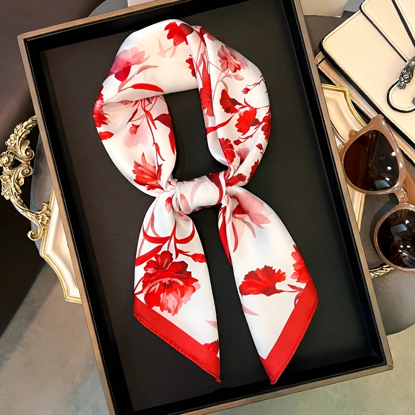 Scarf Female Hijab Silk Square Luxury Shawl Wraps Headscarf Neckerchief Bandanas Ribbon Foulards Femme Luxury Accesories
Scarf Female Hijab Silk Square Luxury Shawl Wraps Headscarf Neckerchief Bandanas Ribbon Foulards Femme Luxury Accesories
