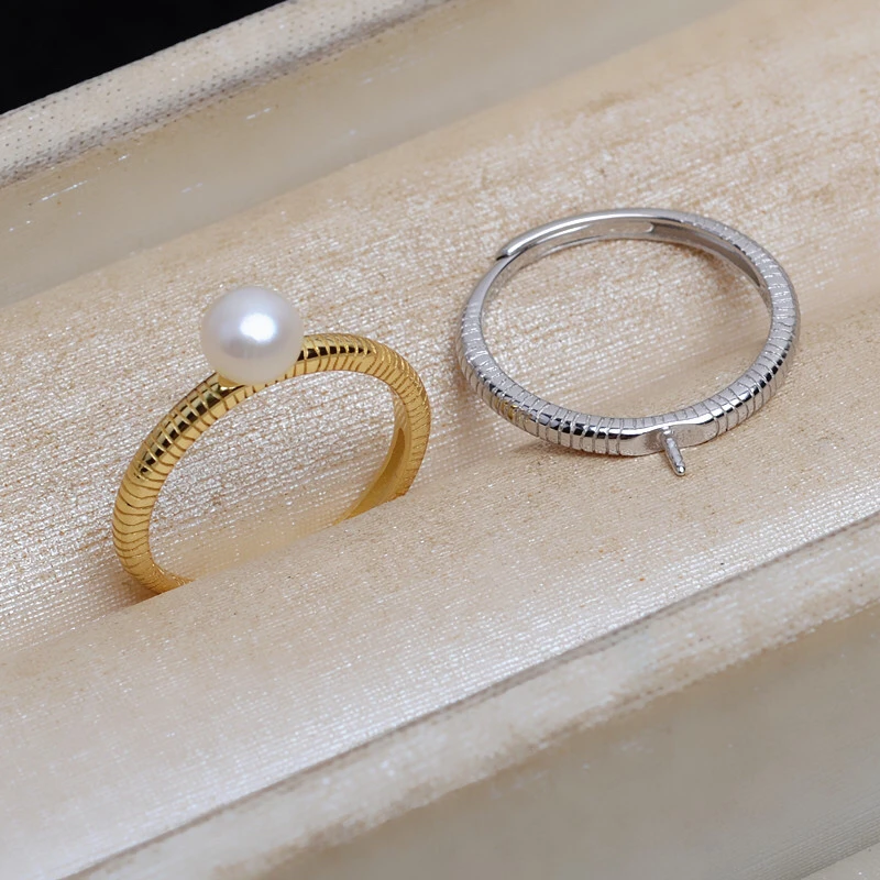 925 Sterling Silver Adjustable Finger Ring Mount Base Settings Findings Mountings Parts Fittings Accessories for 6-8mm Pearls
925 Sterling Silver Adjustable Finger Ring Mount Base Settings Findings Mountings Parts Fittings Accessories for 6-8mm Pearls