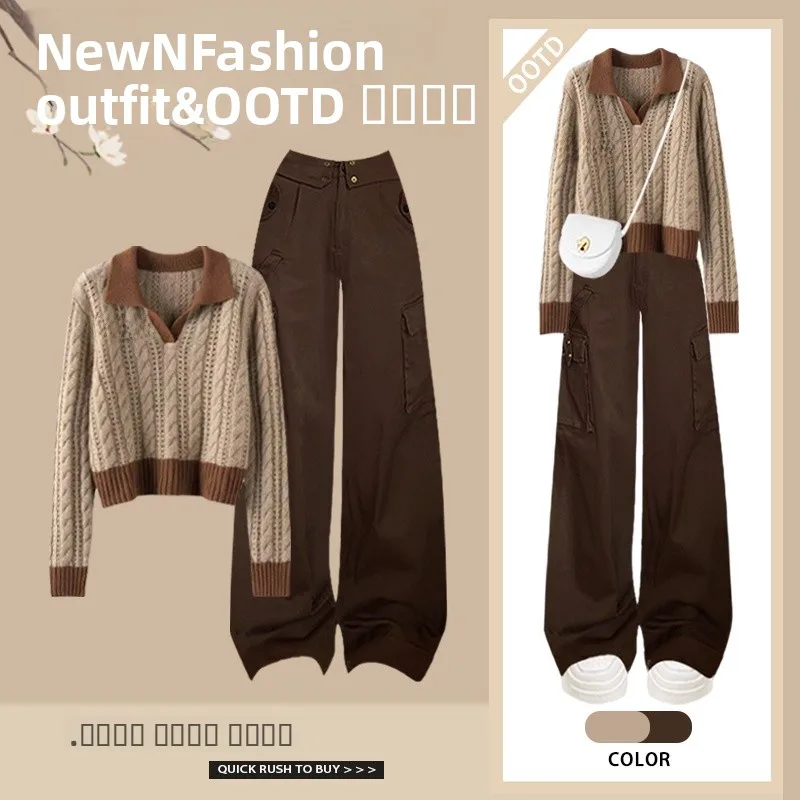 Elegant Hollow out Knit Sweater And Slimming Jeans Two Piece Set for Women Vintage Style Autumn Winter Fashion Ensemble
Elegant Hollow out Knit Sweater And Slimming Jeans Two Piece Set for Women Vintage Style Autumn Winter Fashion Ensemble