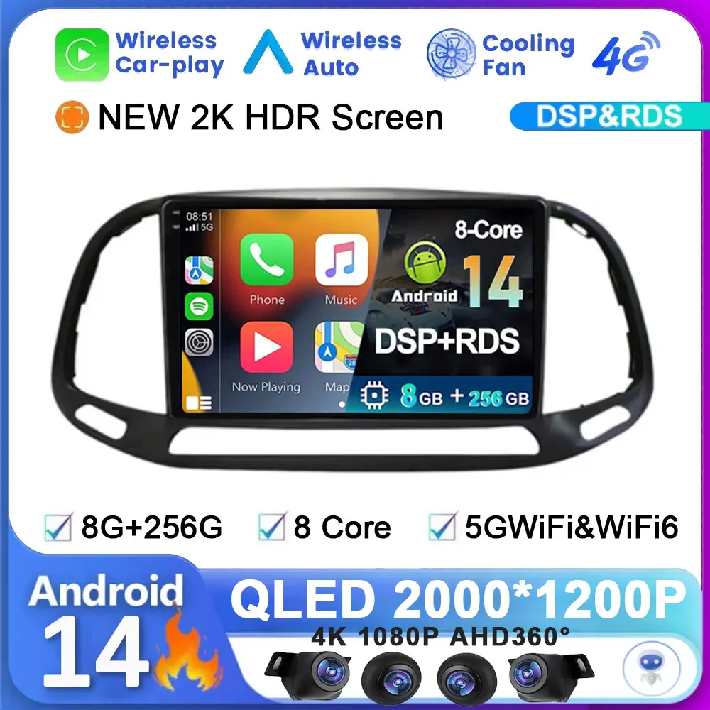 Android 14 Car Radio Wireless Carplay For Fiat Doblo 2015 2016 2017 2018 2019 2020 GPS Multimedia Video Player Stereo Navigation
Android 14 Car Radio Wireless Carplay For Fiat Doblo 2015 2016 2017 2018 2019 2020 GPS Multimedia Video Player Stereo Navigation
