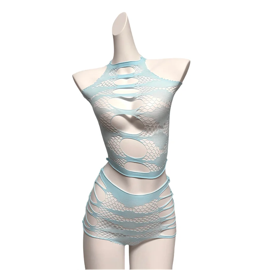 Erotic lingerie Two-piece set blue Waiver Tearable Perspectiveal Hollowed-out Sexy adult hot woman clothes Sexy toi for Women
Erotic lingerie Two-piece set blue Waiver Tearable Perspectiveal Hollowed-out Sexy adult hot woman clothes Sexy toi for Women