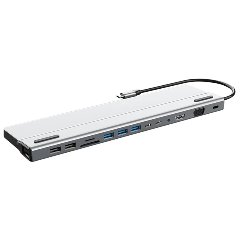 Classic-1 PCS Silver 14 In 1 Multi-Function Fast Charging Station Gigabit Docking Station Hub For Laptop Adapter
Classic-1 PCS Silver 14 In 1 Multi-Function Fast Charging Station Gigabit Docking Station Hub For Laptop Adapter