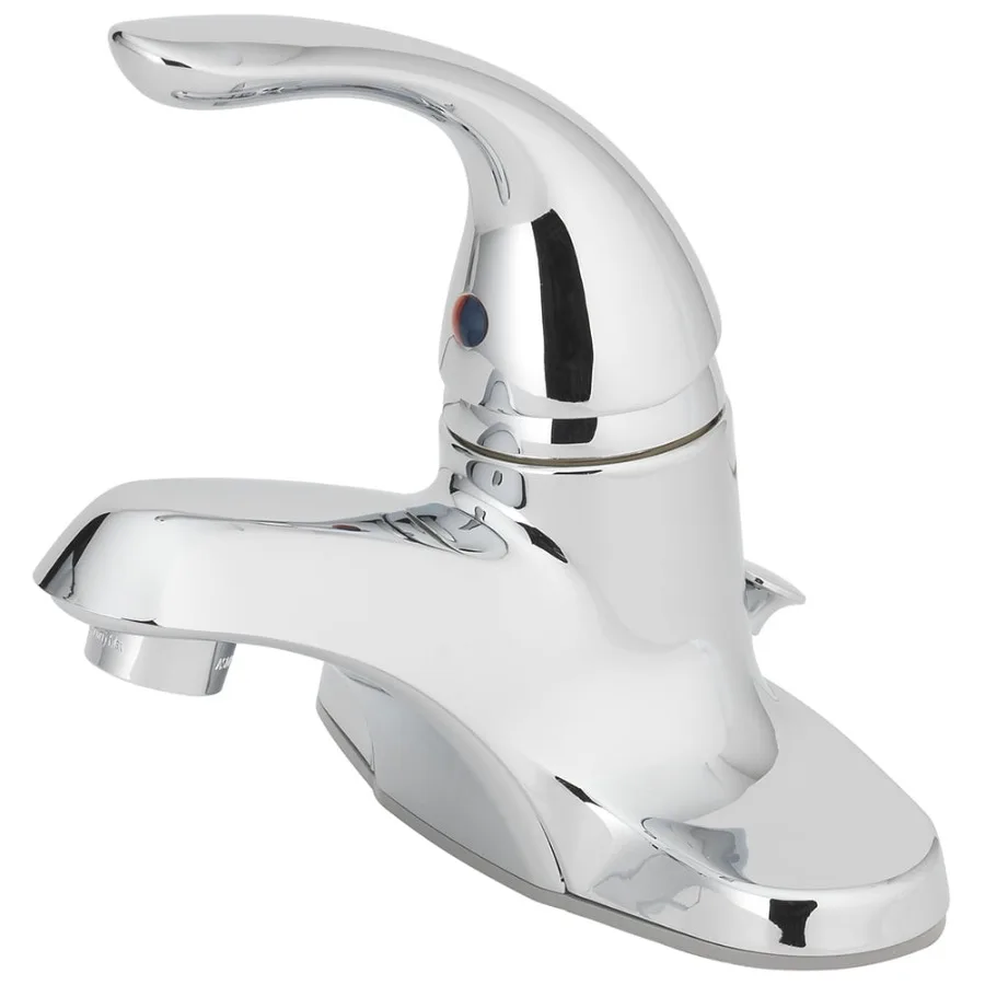 4" Centerset Single Handle Bathroom Sink Faucet with Pop-up Assembly in Chrome
4" Centerset Single Handle Bathroom Sink Faucet with Pop-up Assembly in Chrome