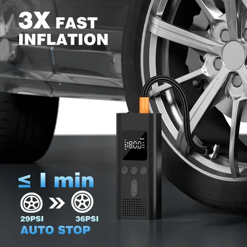 Air Pump Air Compressor Electric Portable Car Tire Inflator Digital Cordless Air Pump 150PSI Bike Pump Electric Air Compressor For Car Bicycle